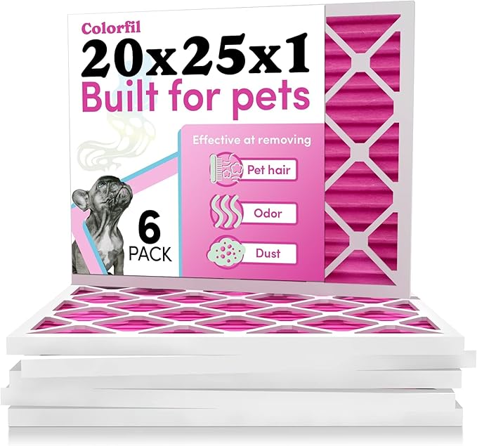 Colorfil 20x25x1 Air Filter | Made in the USA | Color Changing | Remove Cat and by ColorfilAirFilters