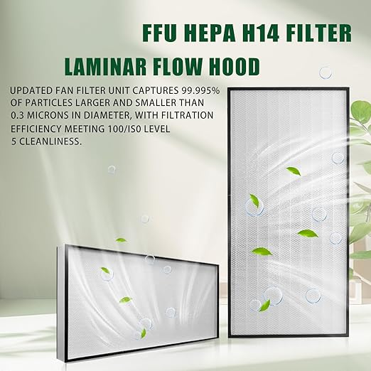 FFU, HEPA H14 LaminarFlowHoodFilterReplacement Kit 1 Piece, Updated Fan Filter - Image 2