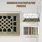 Bronze Color Floor Register Heavy Duty Walkable Steel Ease Adjust Air Vents - Image 7