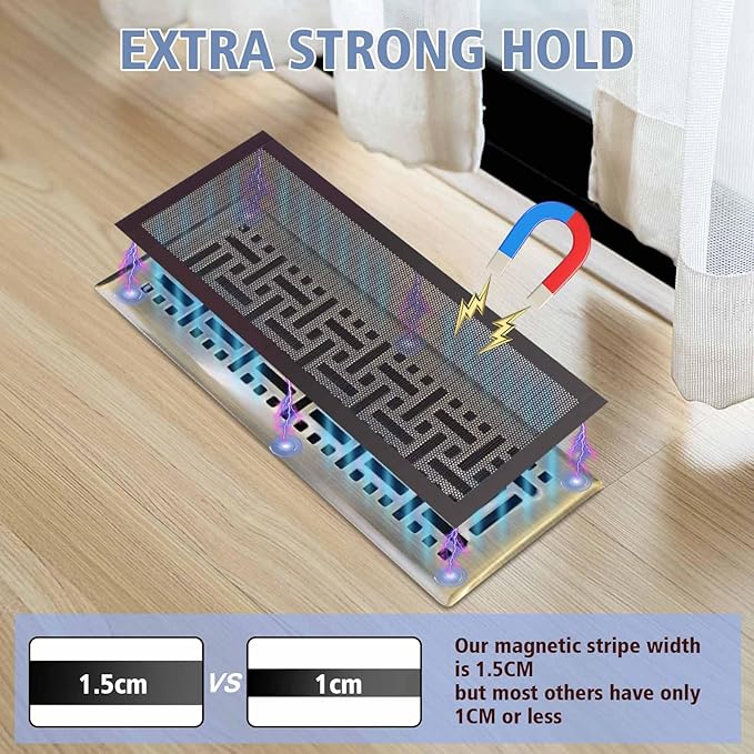 4 Pack 40cm x 30cm Magnetic Floor Vent Cover - Image 4