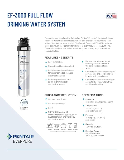 Pentair Everpure EF-3000 Quick-Change Filter Cartridge, - Image 4