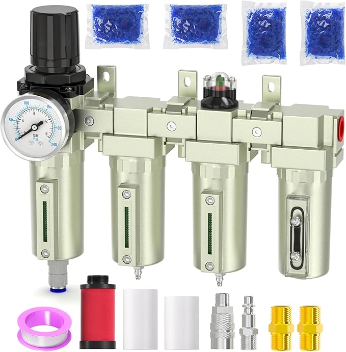 Industrial Grade 4-Stage Air Drying System, 3/4" NPT by BOGERDACK