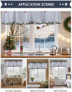 Christmas Curtain Valances for Windows, Kitchen Valance Window Treatment - Image 6