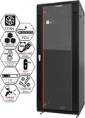Sysracks 27U Wall Mount Server Rack Cabinet, 19” Locking Network Rack, 24” Deep by SYSRACKS