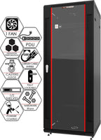 Sysracks 27U Wall Mount Server Rack Cabinet, 19” Locking Network Rack, 24” Deep by SYSRACKS