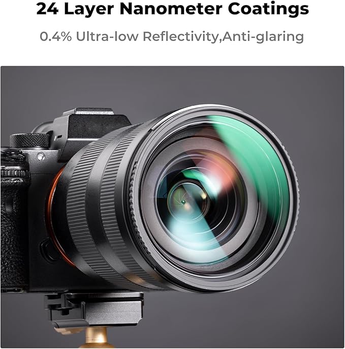 K&F CONCEPT 62mm CPL MCUV ND1000 Lens Filter 2 Lens Caps Kits Waterproof - Image 3