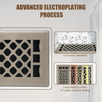 Floor Register AC Vents Brushed Nickel Color 4x10 Inch Air Vents Floor Vents - Image 7