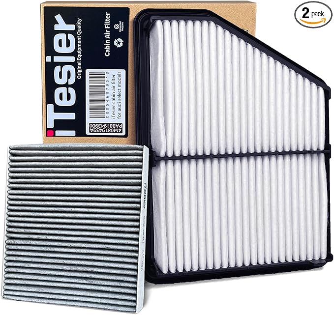 Engine & Cabin Air Filter Kit for Civic 2.0L, HRV HR-V, OEM 17220-5BA-A00 by ITESIER