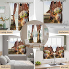 Farm Yaks Bedroom Curtains 63 Inch Length, Window Curtains Tab Top, Farmhouse - Image 7