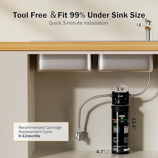 Frizzlife Under Sink Water Filter System-NSF/ANSI 53&42 Certified High Capacity - Image 8