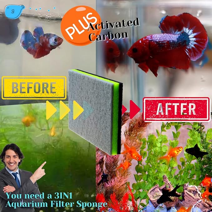 CORISRX 3IN1 Aquarium Filter Sponge Foam Pads - Image 3