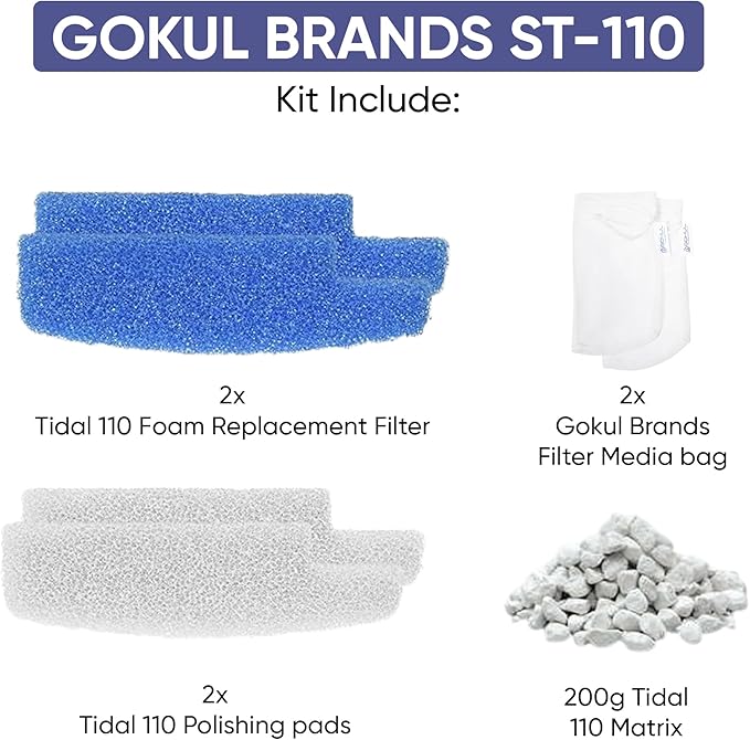 Tidal 110 Filter Maintenance and Replacement Filter Media Kit, Including Gokul - Image 2