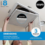 Simply 20x20x2 Air Filter, MERV 8, 6 Pack, Furnace Air Filter - Image 3