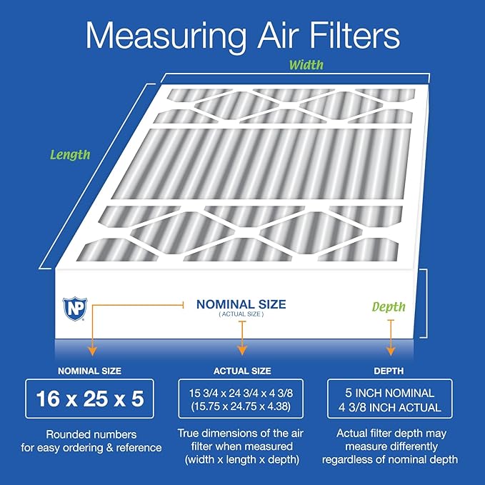 Nordic Pure 16x25x5 Honeywell/Lennox Replacement MERV 14 Air Filter 1 Pack - Image 2