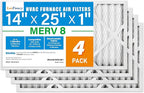 LotFancy 14x25x1 Air Filter MERV 8 4-Pack, Electrostatic Pleated Furnace & AC by LotFancy