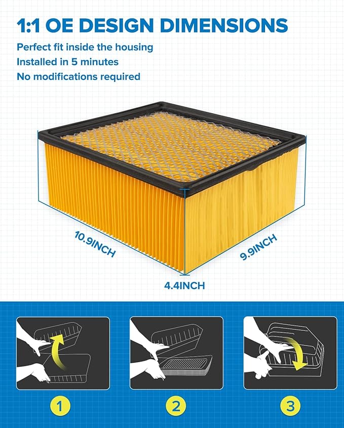 PHILTOP Engine Air Filter, CA10261 Replacement - Image 5