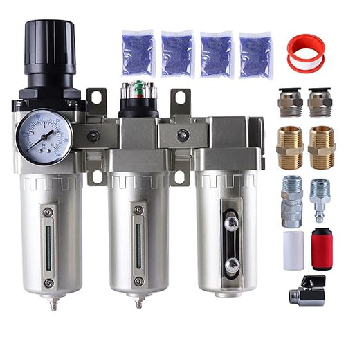 1/2 Inch NPT Industrial Grade Three Stage Air Drying System, Particulate Filter by Unknown
