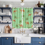 2 Panel Kitchen Cafe Curtains, Desert Camels Sunlight Filtering Nature Air - Image 2