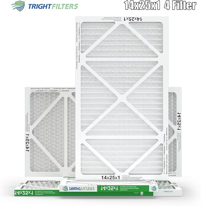 14x25x1 Air Filter 4 Pack, MERV 8 Pleated Dust Defense Air Filters Replacement - Image 9