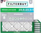 Filterbuy 23.5x23.5x1 Air Filter MERV 8 Essential Dust & Allergy Defense by Filterbuy