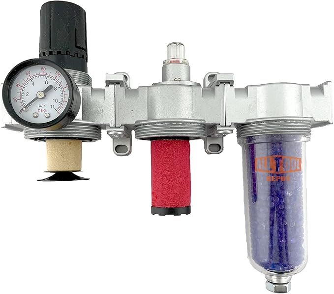 1/4" NPT MID FLOW Filter Regulator Coalescing Desiccant Dryer System - Image 6