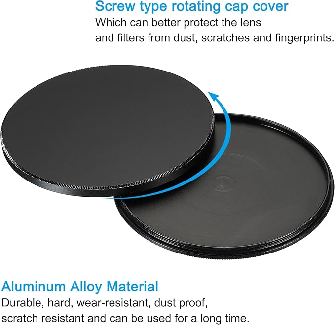 PATIKIL 77mm Lens Cap, Camera Lens Cap Cover Universal Lens Filter Stack Cap - Image 4