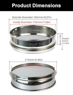 All 304 Stainless Steel 30 Mesh Test Sieve, 8 Inch/20cm Diameter, Lab Sieve & - Image 5