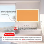 LUVODI Lighted LED Bathroom Mirror: 36”x28”Irregular Stone Pattern Frosted Wall - Image 2