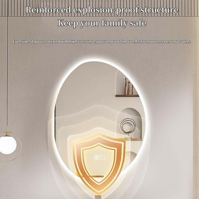 JSLJDM 700 X900 mm Illuminated Backlit LED Bathroom Mirror, Wall Mounted - Image 6
