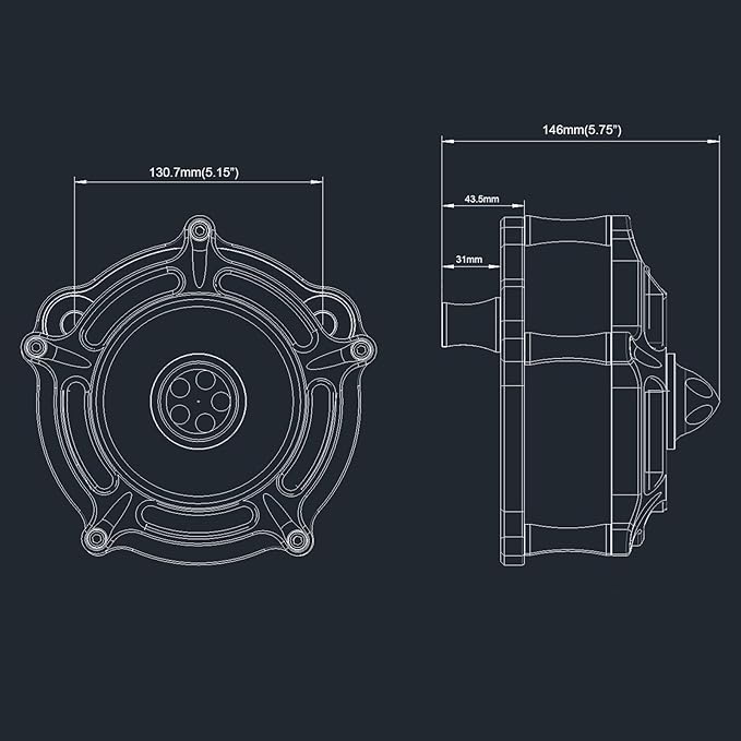 Air Filter Cleaner for Harley Davidson Air Intakes Sportster XL 883 1200 Models - Image 6