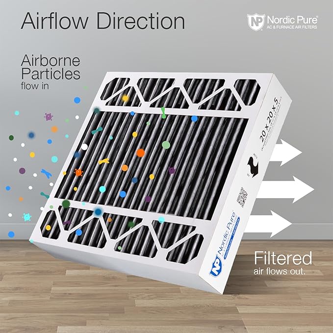 Nordic Pure 20x20x5 Honeywell Replacement Furnace Filters MERV 8 Plus Carbon 4 - Image 8