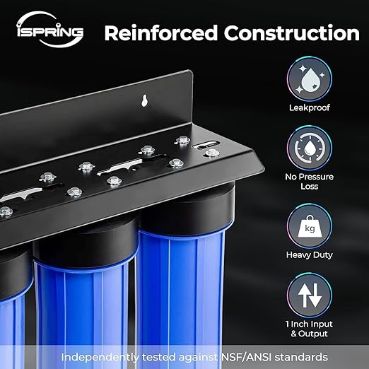 iSpring WGB32B-MKS+AHPF12MNPT16X2 3-Stage Whole House Water Filter System w/ - Image 2