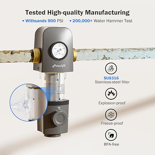 Frizzlife 40 & 100 Micron Spin Down Sediment Water Filter - Image 6