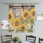 Farmhouse Sunflowers Bedroom Curtains 72 Inch Length, Window Curtains Tab Top - Image 4