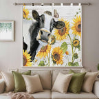 Retro Farmhouse Floral Bathroom Curtains 63 Inch Length, Window Curtains Tab Top - Image 9