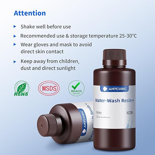 ANYCUBIC Water Washable 3D Printer Resin, 405nm High Precision UV-Curing 3D - Image 7