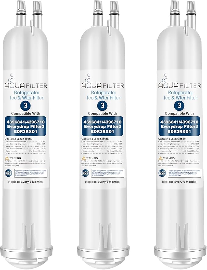 FILTER3 4396841 Refrigerator Water Filter Replacement Compatible by MMFILTER