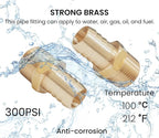 2pcs Brass Hose Barb Fitting, 3/4" Barb x 3/4" NPT Male, Adapter – Correct - Image 5