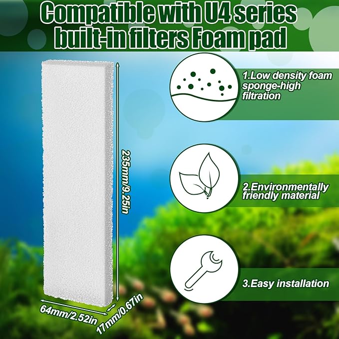 Pangda 12 Pcs Carbon Filter Foam Pads and Foam Filters Compatible - Image 2