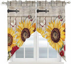 Red Yellow Sunflowers Swag Valances by Unknown