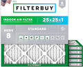 Filterbuy 25x25x1 Air Filter MERV 8 Essential Dust & Allergy Defense, by Filterbuy