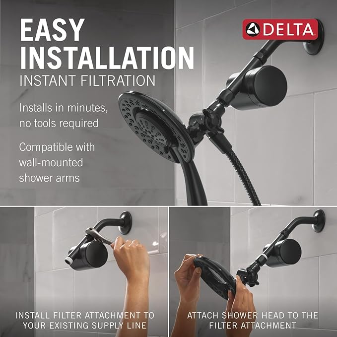 Delta Faucet 4-Setting In2ition 2-in-1 Dual Shower Head - Image 4