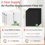 HPA300 HEPA Filter Replacement for Honeywell Air Purifier 6 HEPA R Filters and - Image 2