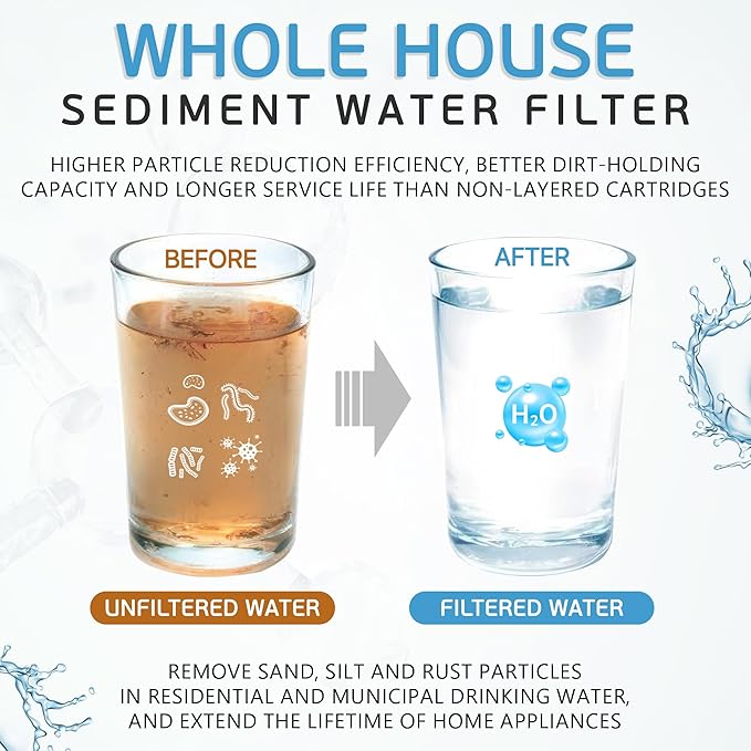 Ronaqua 10" x 4.5" Big Sediment Replacement Water Filter Cartridge, 1 Micron - Image 8