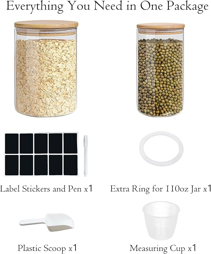 Glass Storage Jars Set Elegant Containers - Image 7