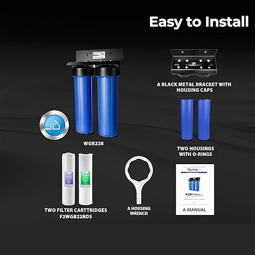 iSpring Whole House Water Filter System, 2-Stage Water Descaler and Water Filter - Image 5