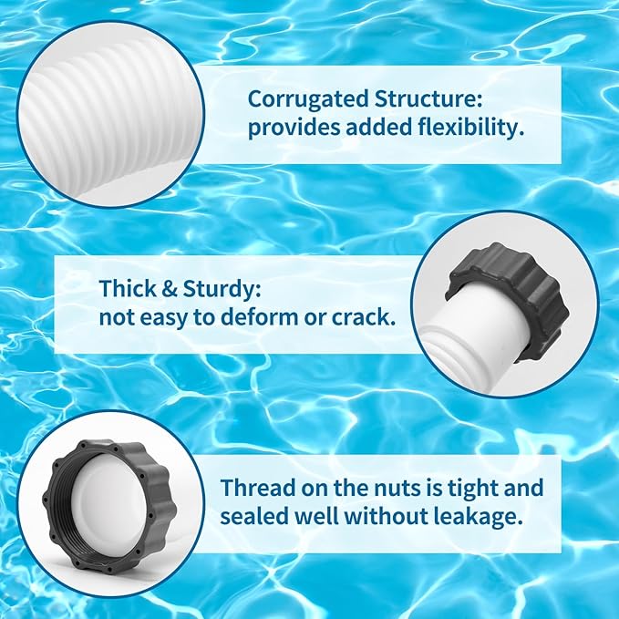 2-Pack 1.5 Inch Pool Pump Hose Replacement - Image 5