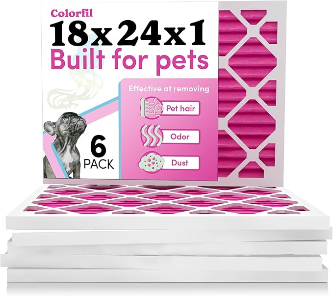 Colorfil 18x24x1 Air Filter | Made in the USA | Color Changing | Remove Cat and by ColorfilAirFilters