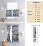 Farmhouse Wood Grain Bedroom Curtains 72 Inch Length, Window Curtains Tab Top - Image 8