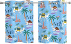 2 Panel Kitchen Cafe Curtains, Desert Landscape Sunlight Filtering Nature Air by Hokiten